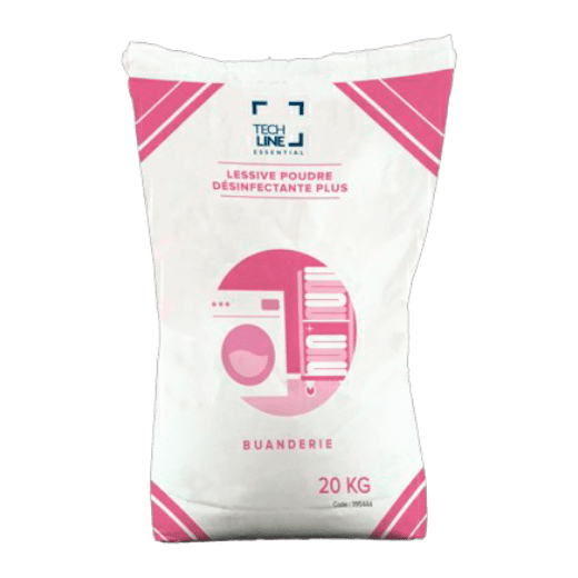 LESSIVE POUDRE LINGE DESINFECTANTE PLUS TECHLINE 20KG